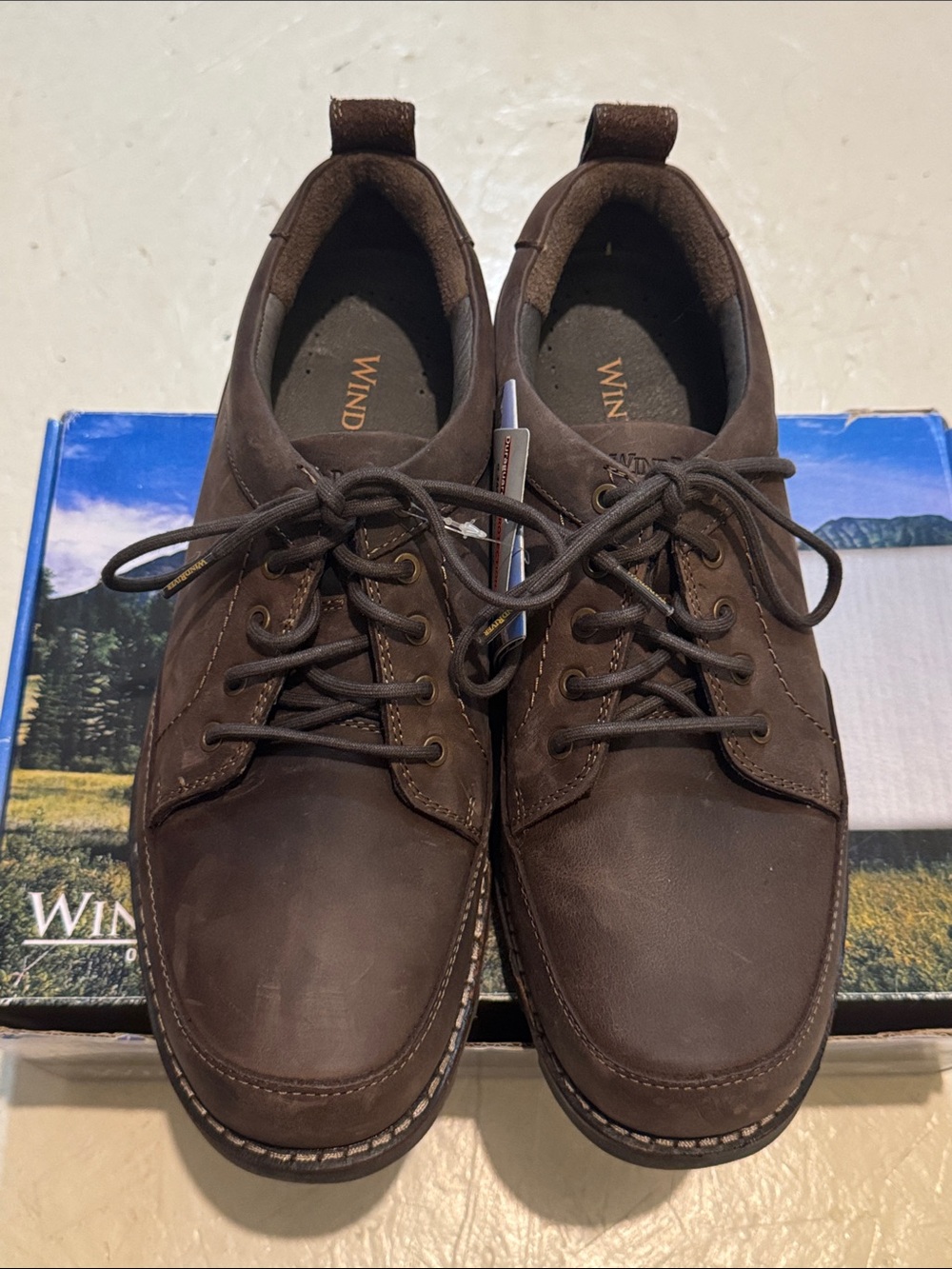 Windriver Men's Brown Leather Derby Shoes New Size 10